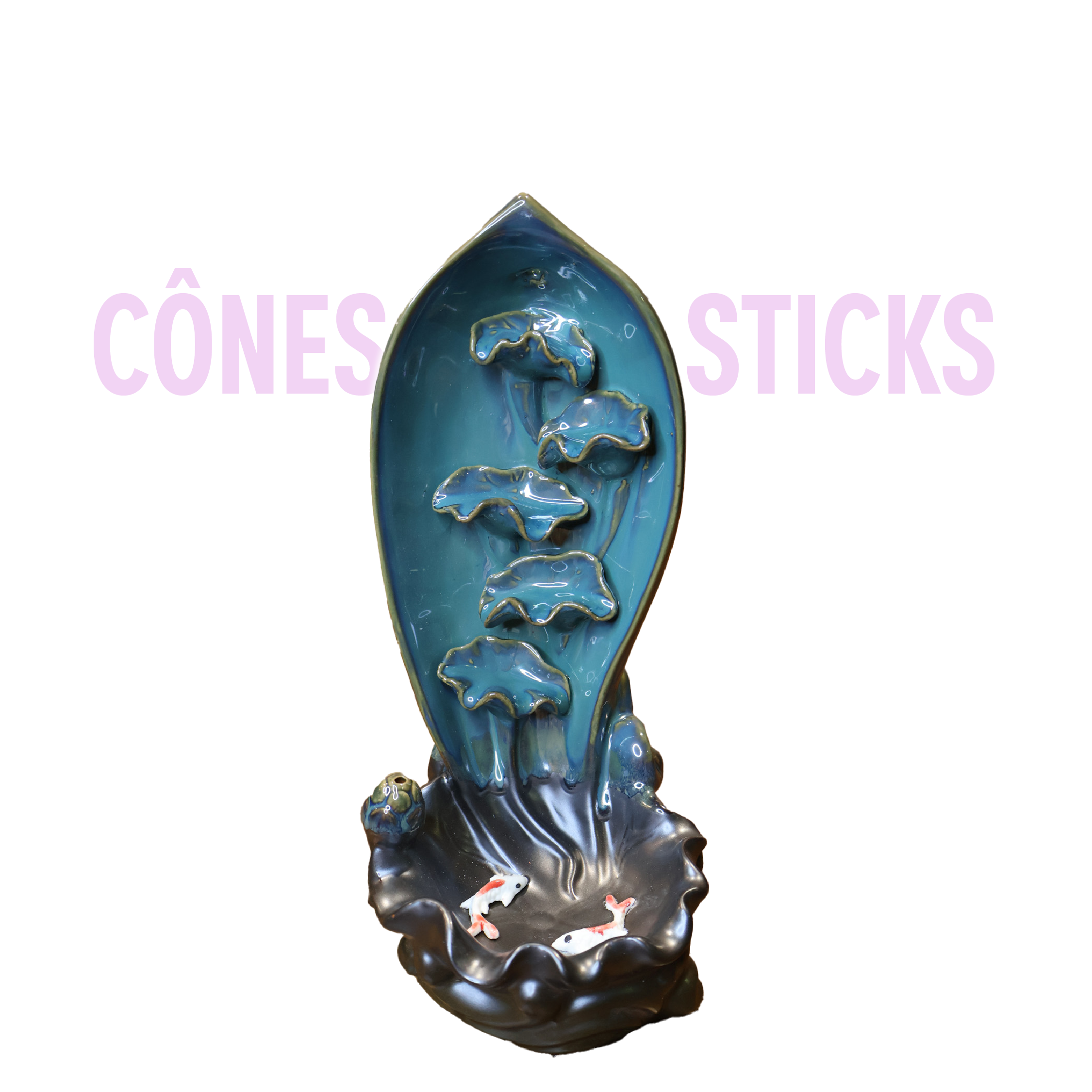 porte encens bouddha croissant de lune (copie) porte encens carpe koï cônes stick baton