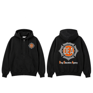 sweat hoodie zippé black leaf