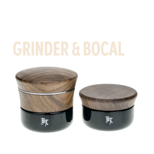 pack black leaf wood grinder & pot