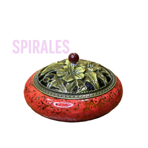 porte encens rond en céramique