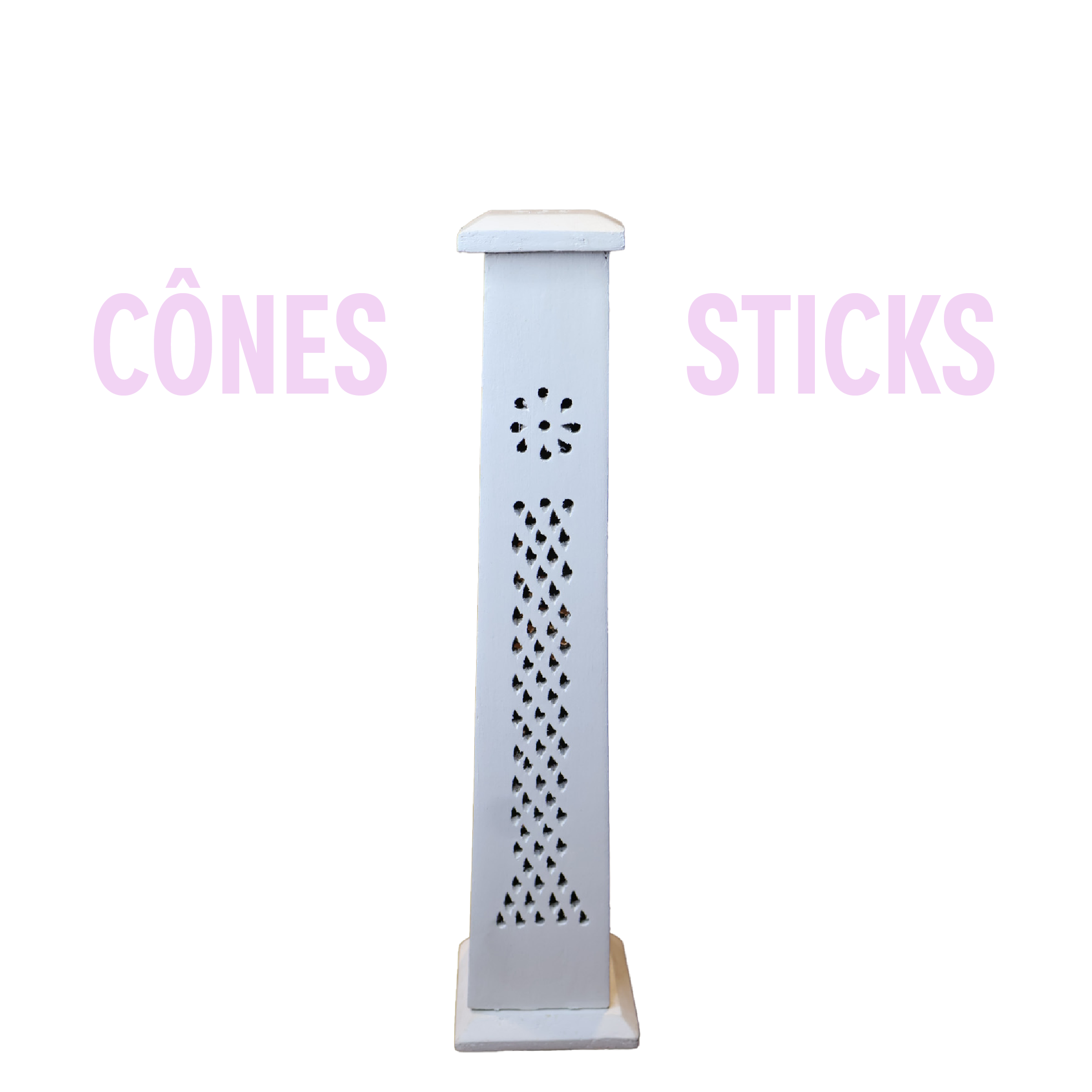 auto draft porte encens bois batons stick et cones tour blanc