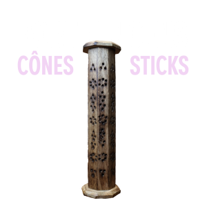 porte encens tour bois