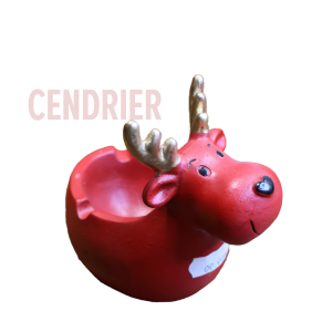 cendrier renne rouge