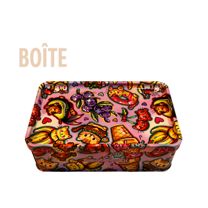 petite boîte en métal avec plateau